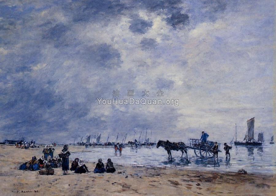 Berck, the Arrival of the Fishing Boats - 尤金·布丹